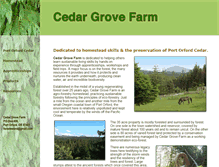 Tablet Screenshot of cedargrovefarm.com